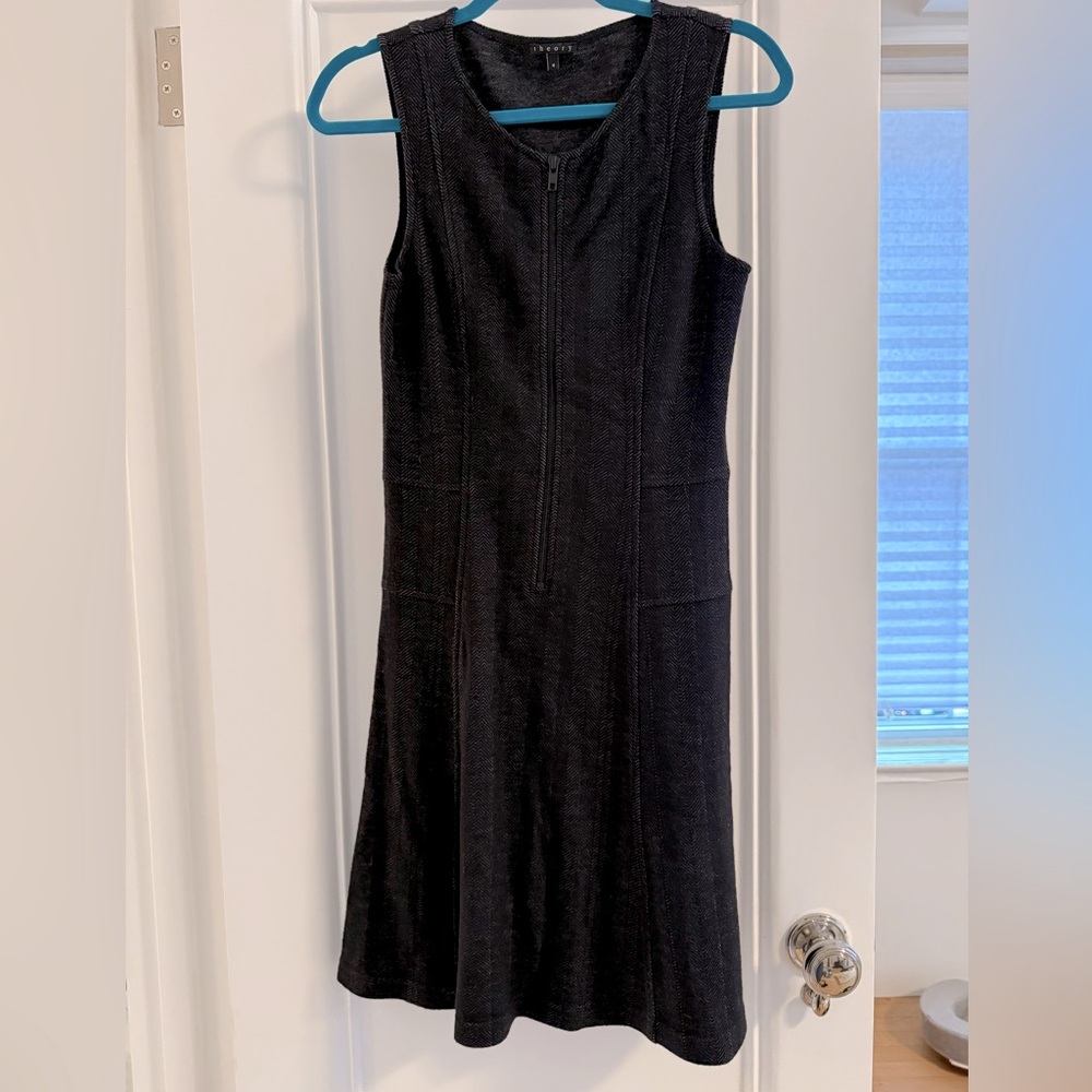 Theory Zip Front Jumper Shift Dress Size 4